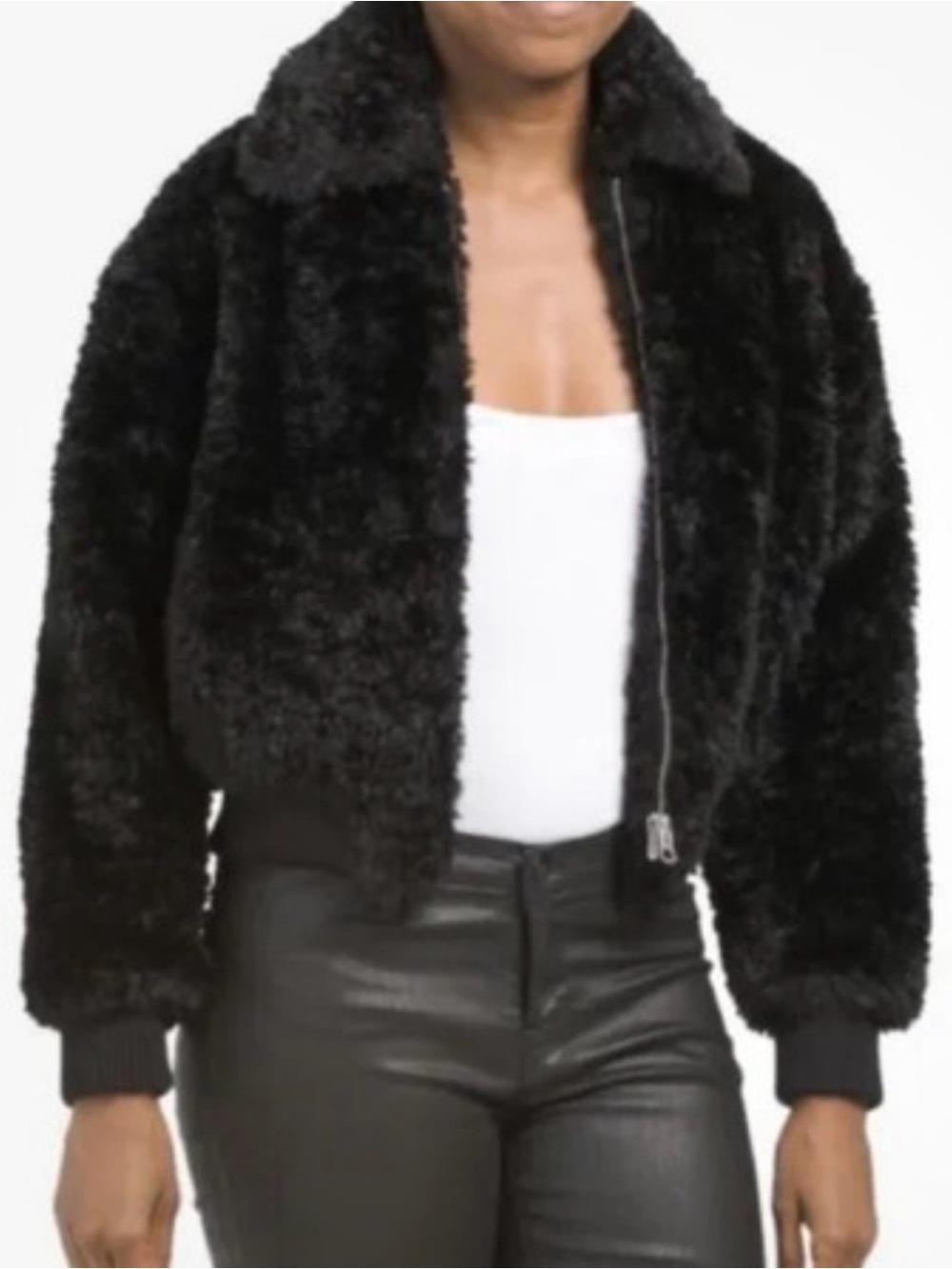 rag & bone Nikki Faux Fur Bomber Jacket • Size S • MSRP $595